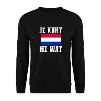 Pays-Bas Pays-Bas - Sweat-shirt Unisexe - noir - Devant - Alina (178cm) & Michal (187cm)