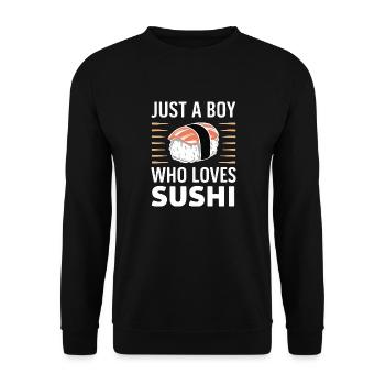 Sushi Japanisches Essen Maki Sushi Kawaii - Unisex Pullover - Schwarz - Vorne - Alina (178cm) & Michal (187cm)