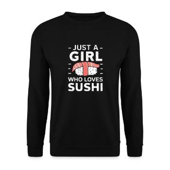 Sushi Japanisches Essen Maki Sushi Kawaii - Unisex Pullover - Schwarz - Vorne - Alina (178cm) & Michal (187cm)