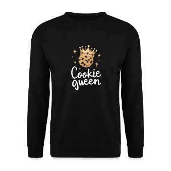 Cookies Biscuits Biscuits Biscuits Chocolat - Sweat-shirt Unisexe - noir - Devant - Alina (178cm) & Michal (187cm)