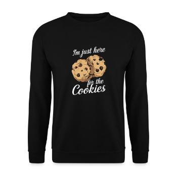 Cookies Biscuits Biscuits Biscuits Chocolat - Sweat-shirt Unisexe - noir - Devant - Alina (178cm) & Michal (187cm)