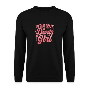 Fléchettes jouant fille lancer cible fléchettes folles - Sweat-shirt Unisexe - noir - Devant - Alina (178cm) & Michal (187cm)