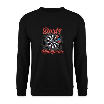 Darts whisperer throwing darts target - Unisex Sweatshirt - black - Front - Alina (178cm) & Michal (187cm)