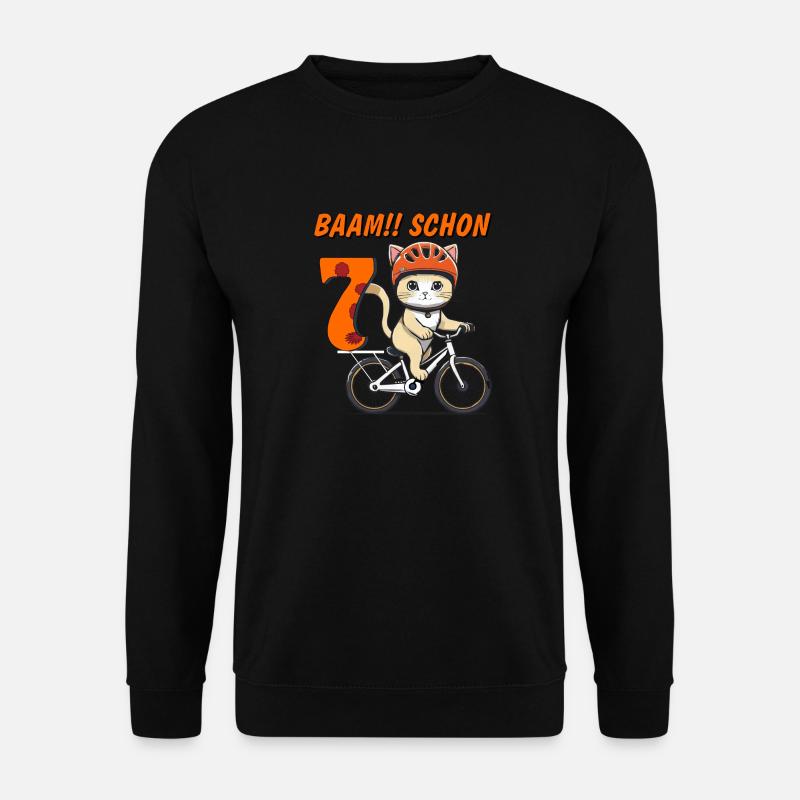 CAT BIKE BAAM!! ALREADY SEVEN - Unisex Sweatshirt - black