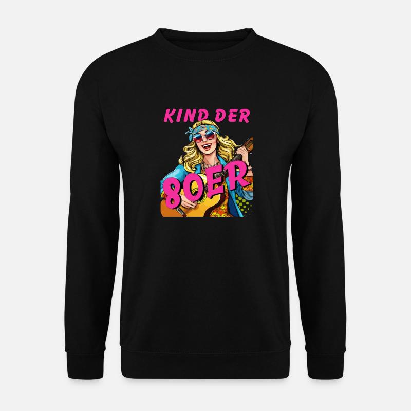FRAU KIND DER 80er - Unisex Pullover - Schwarz
