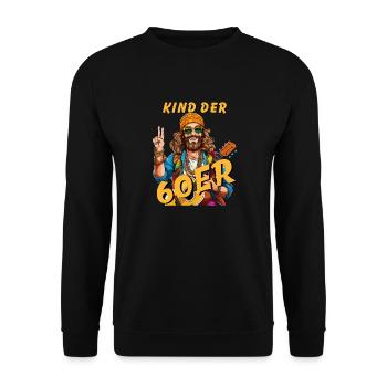 MANN KIND DER 60er - Unisex Pullover - Schwarz - Vorne - Alina (178cm) & Michal (187cm)