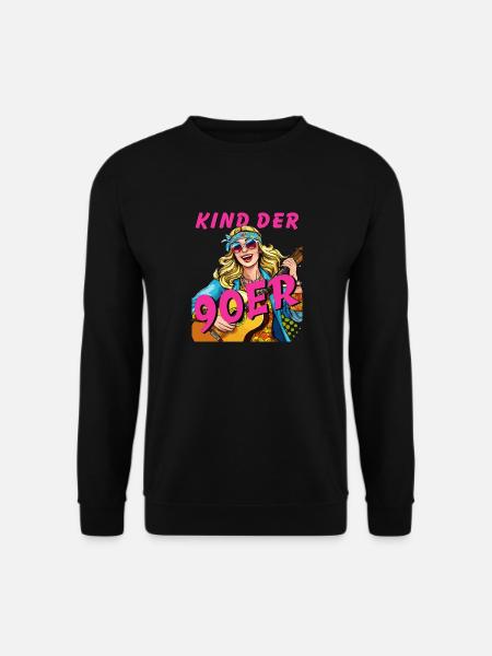 FRAU KIND DER 90er - Unisex Pullover - Schwarz