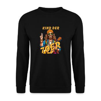 HOMME ENFANT DES ANNÉES 70 - Sweat-shirt Unisexe - noir - Devant - Alina (178cm) & Michal (187cm)