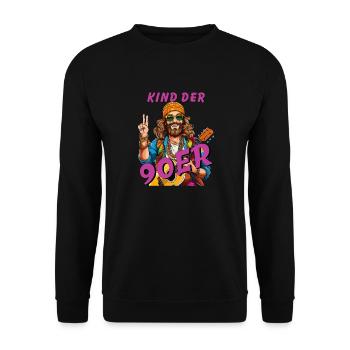 HOMME ENFANT DES ANNÉES 90 - Sweat-shirt Unisexe - noir - Devant - Alina (178cm) & Michal (187cm)