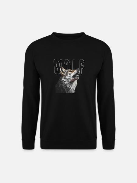 WOLF - Unisex Sweatshirt - black