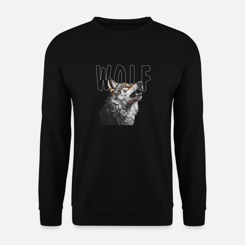 WOLF - Unisex Pullover - Schwarz