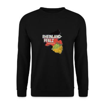 Souvenir d’État de Rhénanie-Palatinat - Sweat-shirt Unisexe - noir - Devant - Alina (178cm) & Michal (187cm)