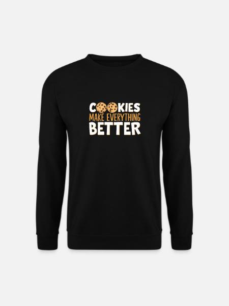 Cookies Biscuits Biscuits Biscuits Chocolat - Sweat-shirt Unisexe - noir