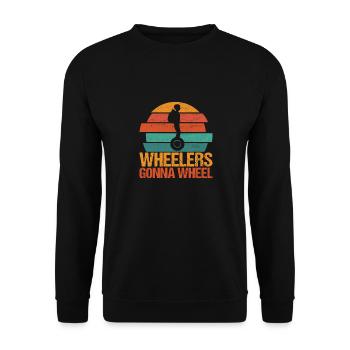 EUC Monowheel - Unisex Sweatshirt - black - Front - Alina (178cm) & Michal (187cm)
