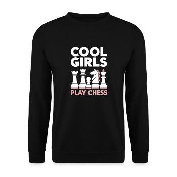 Chess Chess Player - Unisex Sweatshirt - black - Front - Alina (178cm) & Michal (187cm)