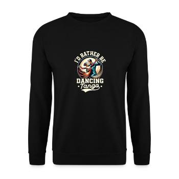Je préfère danser Tango Musique latine Tango Danc - Sweat-shirt Unisexe - noir - Devant - Alina (178cm) & Michal (187cm)
