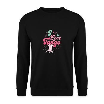 J’aime le tango, la musique latine, la danse tango, la danse - Sweat-shirt Unisexe - noir - Devant - Alina (178cm) & Michal (187cm)