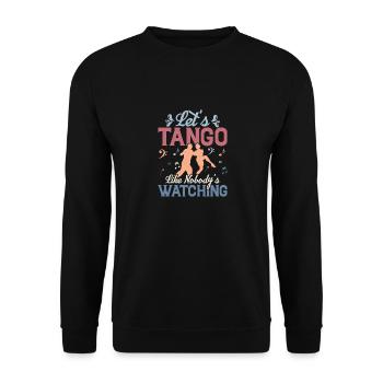 Tango comme personne ne regarde la musique latine Tan - Sweat-shirt Unisexe - noir - Devant - Alina (178cm) & Michal (187cm)