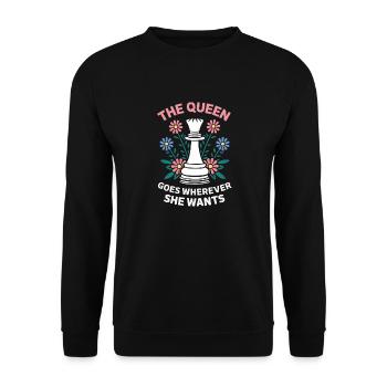 Chess Chess Player - Unisex Sweatshirt - black - Front - Alina (178cm) & Michal (187cm)