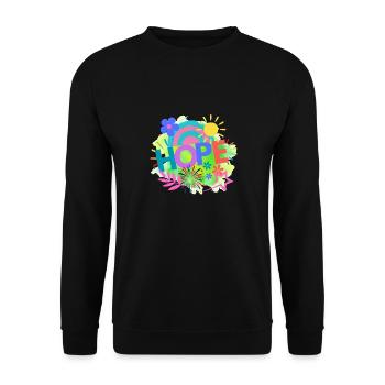 Hope - Unisex Sweatshirt - black - Front - Alina (178cm) & Michal (187cm)