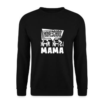 Homeschool Homeschool Mama - Unisex Sweatshirt - black - Front - Alina (178cm) & Michal (187cm)
