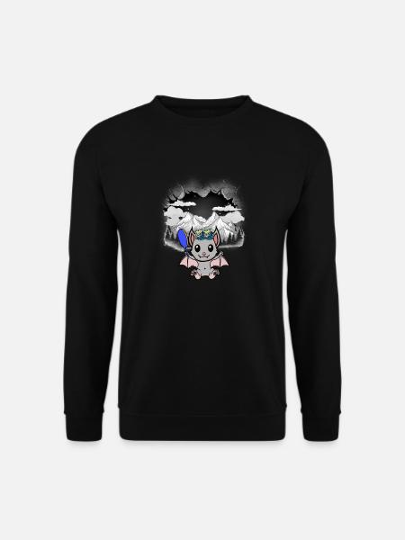 Halloween Fledermaus Tirol Schönheit Blumen Kind - Unisex Pullover - Schwarz
