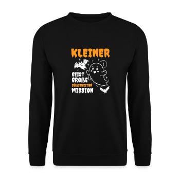 Costume d’Halloween Fantôme Halloween - Sweat-shirt Unisexe - noir - Devant - Alina (178cm) & Michal (187cm)