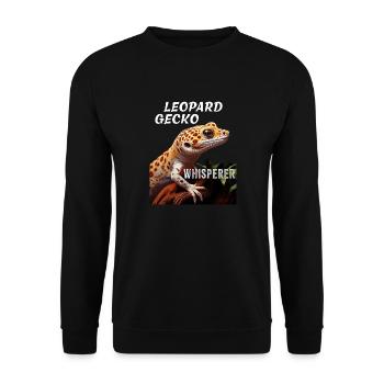 LEOPARD GECKO WHISPERER - Unisex Pullover - Schwarz - Vorne - Alina (178cm) & Michal (187cm)