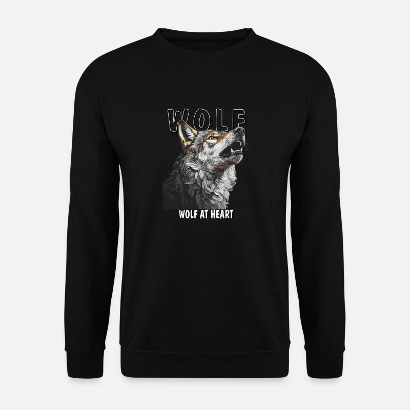 WOLF AT HEART - Unisex Sweatshirt - black