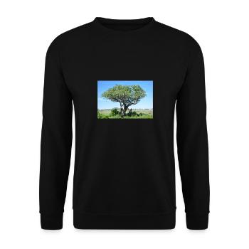 Majestic sausage tree in natural habitat - Unisex Sweatshirt - black - Front - Alina (178cm) & Michal (187cm)