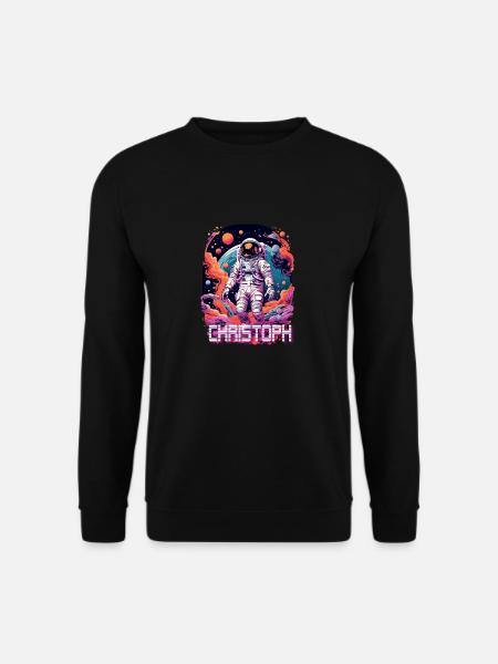 CHRISTOPH - Beau prénom de garçon et astronaute cool - Sweat-shirt Unisexe - noir