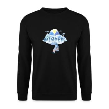 L hiver - Sweat-shirt Unisexe - noir - Devant - Alina (178cm) & Michal (187cm)