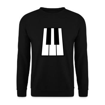 Piano Keys Instrument Playing Classical Music - Unisex Sweatshirt - black - Front - Alina (178cm) & Michal (187cm)