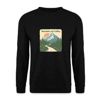 DIE BERGE RUFEN - Unisex Pullover - Schwarz - Vorne - Alina (178cm) & Michal (187cm)