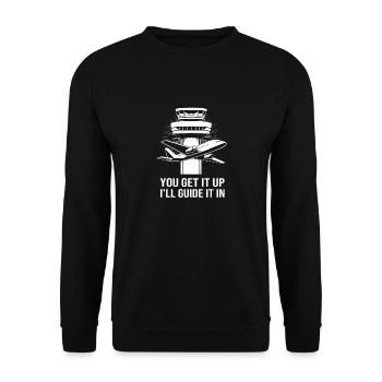 Air traffic controller - Unisex Sweatshirt - black - Front - Alina (178cm) & Michal (187cm)