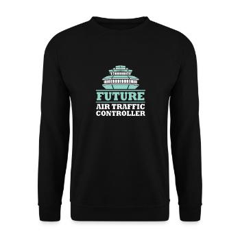 Air traffic controller - Unisex Sweatshirt - black - Front - Alina (178cm) & Michal (187cm)