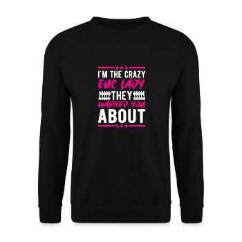 EUC Monoroue - Sweat-shirt Unisexe - noir - Devant - Alina (178cm) & Michal (187cm)
