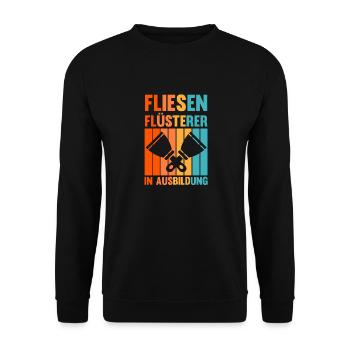 Tile Laying Training Apprentice Auzbi Tile Laying - Unisex Sweatshirt - black - Front - Alina (178cm) & Michal (187cm)