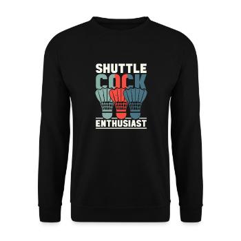 Joueur de badminton avec passionné de volant - Sweat-shirt Unisexe - noir - Devant - Alina (178cm) & Michal (187cm)