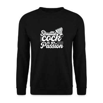 Joueur de badminton volant ma passion - Sweat-shirt Unisexe - noir - Devant - Alina (178cm) & Michal (187cm)
