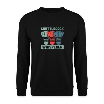 Badminton player shuttlecock whisperer - Unisex Sweatshirt - black - Front - Alina (178cm) & Michal (187cm)