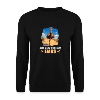 Emus Emu - Unisex Sweatshirt - black - Front - Alina (178cm) & Michal (187cm)