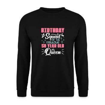 Celebrating 50th Birthday with the Fabulous Queen - Unisex Sweatshirt - black - Front - Alina (178cm) & Michal (187cm)