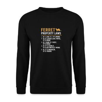 Frettchen - Unisex Pullover - Schwarz - Vorne - Alina (178cm) & Michal (187cm)