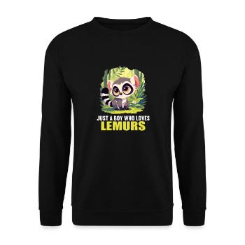Lémuren Lémuriens Lémurien - Sweat-shirt Unisexe - noir - Devant - Alina (178cm) & Michal (187cm)