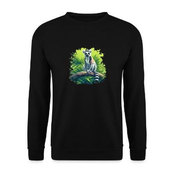 Lémuren Lémuriens Lémurien - Sweat-shirt Unisexe - noir - Devant - Alina (178cm) & Michal (187cm)