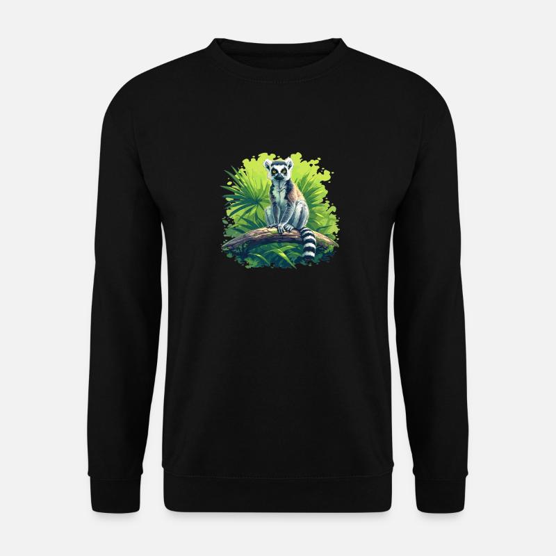 Lemuren Lemurs Lemur - Unisex Pullover - Schwarz