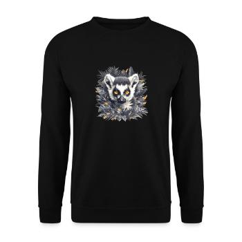 Lémuren Lémuriens Lémurien - Sweat-shirt Unisexe - noir - Devant - Alina (178cm) & Michal (187cm)
