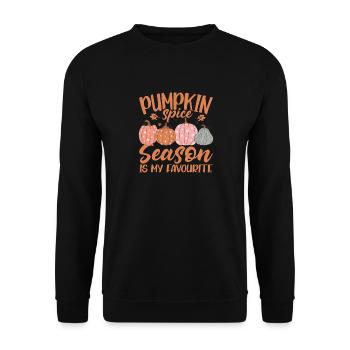 Conception de citrouille d'automne aux épices de citrouille - Sweat-shirt Unisexe - noir - Devant - Alina (178cm) & Michal (187cm)