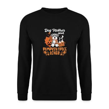 Chien aux épices de citrouille, mère et chien, saison d'automne - Sweat-shirt Unisexe - noir - Devant - Alina (178cm) & Michal (187cm)